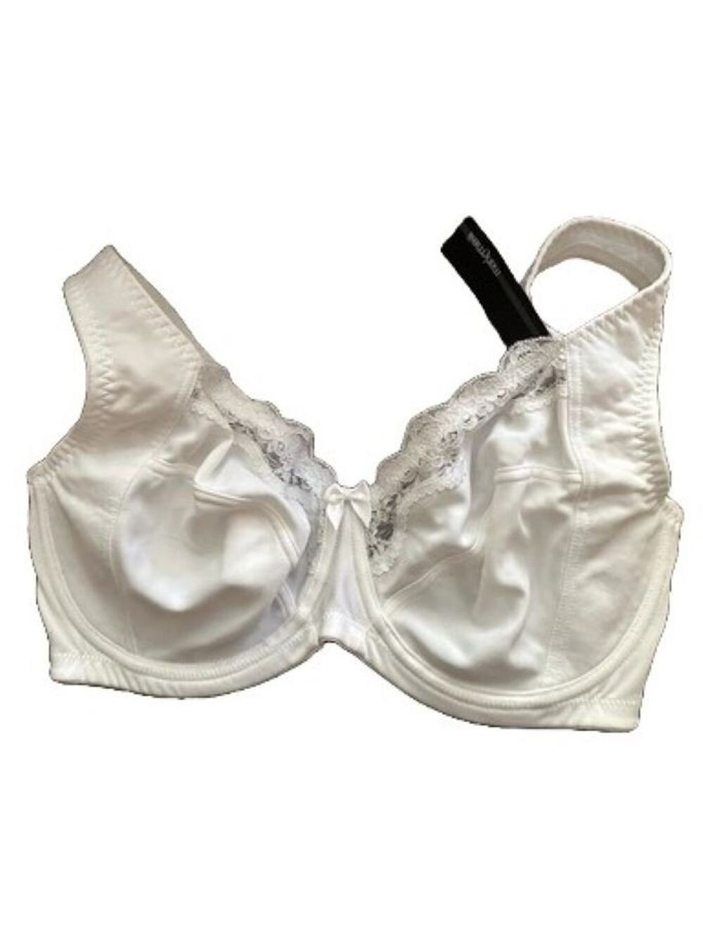 NWT Marie Meili White w Lace Full Cup Support 3 part Underwired Bra 36E =36 DDD